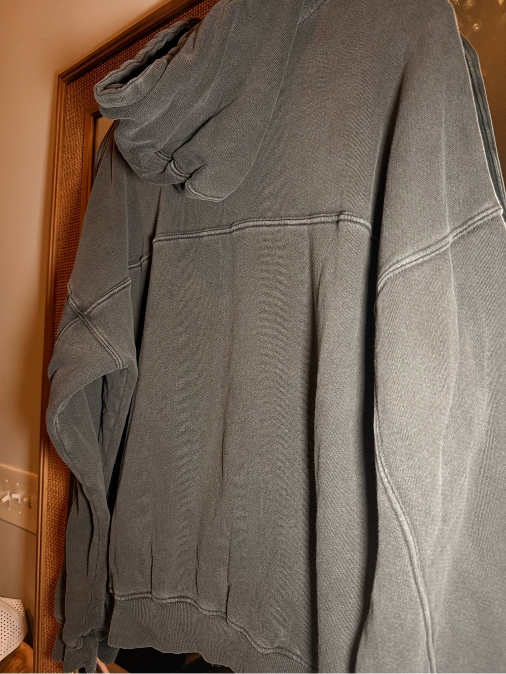 Joah Brown EUC Oversized Zip Hoodie in Vintage Washed Black - Picture 8 of 12